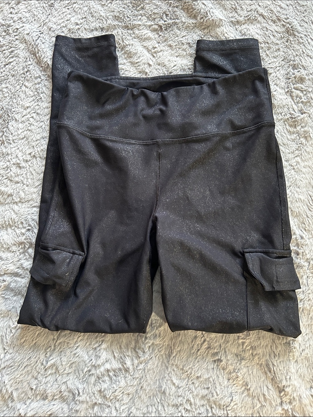 Mono B Black Cargo Pocket Leggings Shorts